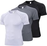 3 Pack Compression Shirts Men Short