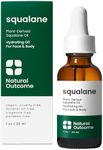 natural outcome Pure Squalane Oil l 100% Plant Derived Squalane Oil for Face, Body, Hair & Lips I Weightless Moisturizing Oil Firms Skin, Reduces Fine Lines & Enhances Skin Elasticity I 1 oz
