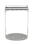 KitchenCraft Round Potato Masher with Short Handle, Stainless Steel, 7 x 11 x 16 cm, Silber