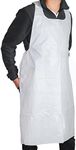 MT Products Disposable White Heavy Weight Plastic/Poly Apron 46 inches x 28 inches - 2 Mil - For Cooking and Arts n' Crafts