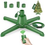 Springlift 2024 Upgrade Rotating Christmas Tree Stand, UL Certified Adjustable Tree Stands with Remote Control for Up to 7.5ft 90lb Artificial Tree, Durable 3 Light Outputs with Up to 625 Watts of