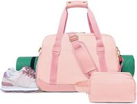 Gym Bags for Women Sport Duffle Workout Bag with Shoe Compartment and Dry Wet Pocket Womens Gym Bag with Yoga Mat Holder