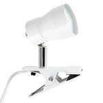 MiniSun Clamp On Desk Lamp Spotlight in a Gloss White Finish