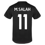 Liverpool FC Boys Salah 11 Poly T-Shirt Black 10-11 Years