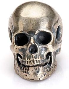 Glintbay Handmade Sterling Silver Skull Bead Motorcycle Heavy Locomotive Punk Pendant (Matte-M)