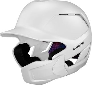 Easton | Z50 Batting Helmet with Multi-Adjust Jaw Guard | Baseball | Matte | White | Medium/Large (7" - 7 5/8")