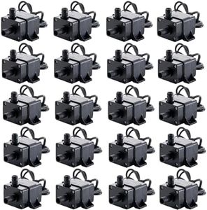 20-Piece Micro Brushless Water Pump Set,240L/H 12V DC 4.2W,3M Head Ultra-Quiet for Pools,Aquariums & Fish Tanks