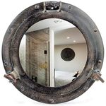 Nagina International Aluminum Porthole Mirror 15" - Nautical Wall Décor