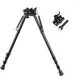 13-27 inch Long Range Hinged Base Swivel Model Rifle Bipod High Shockproof Shooting Pivot Rotating Bi-pod with QD adapter