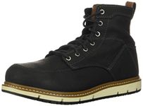 KEEN Utility Men’s CSA San Jose 6” Alloy Toe Wedge Work Boots Construction Boot, Black/Caramel Cafe, 14 D (Medium) US