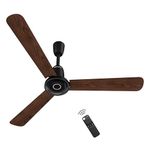 atomberg Studio Nexus Smart 1200mm Alexa Enabled BLDC Ceiling Fan with Remote Control | 5-star | High Air Delivery with Moonbeam Light | Low noise | Designer Fan| 3 Year Warranty | Dark Walnut