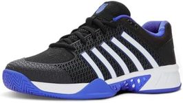 K-Swiss Men’s Express Light Pickleball Shoes – Lightweight Breathable Court Shoe, Stable Support, Durable Toe Protection, Black/White/Dazzling Blue 8.5 M