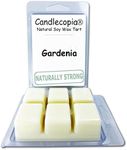 Candlecopia Gardenia Strongly Scented Hand Poured Vegan Wax Melts, 12 Scented Wax Cubes, 6.4 Ounces in 2 x 6-Packs