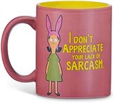 Bob's Burgers Coffee Mug - I Don't Appreciate Your Lack Of Sarcasm - 12oz Louise Belcher Printed Mug