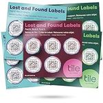 Tile Lost and Found Labels | QR Scannable Labels for Laptops, Water Bottles, Pet Collars, Kids Toys, Headphones and More | Android and iOS Devices | Scratch Proof | Adhesive | 25 Labels