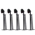 JTD03 5pcs Model Railway 2-Light Block Signal Green/Red HO Scale 6.4cm 12V Led Traffic lights for Train Layout New