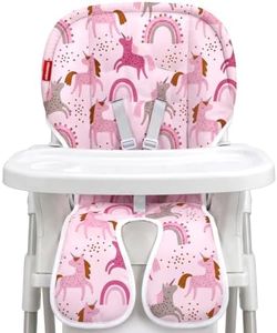 Mamatepe Baby High Chair Cover Replacement, Pink Rainbow