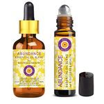 Deve Herbes ABUNDANCE - Essential Oil Blend for Success & Wealth with Orange, Cinnamon, Geranium, Nutmeg, Clove, Myrrh, Ylang Ylang, Patchouli, Ginger, Frankincense Essential Oils 10ml & 5ml