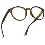 Retro Round Blue Light Blocking Glasses - UV & Bluelight Blocker for Women - Anti Glare, Trendy Non Prescription for Reading