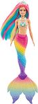 Barbie Dreamtopia Doll, Rainbow Magic Mermaid with Rainbow Hair and Blue Eyes, Water-Activated Color-Change Feature