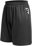 1 Pack Athletic Gym Mens Shorts - Workout Black Quick Dry Basketball Shorts with Pockets for Running Casual Activewear