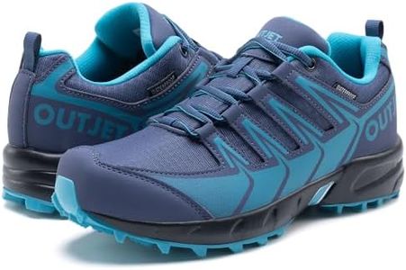 OUTJET Women's Waterproof Hiking Shoes Lightweight Non-Slip Trails Walking Shoes Outdoor Sneakers