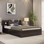 Wakefit Bed | 1 Yr Warranty | King Size Bed, Comes with Storage Box, Noise Free, Density: 680–750 kg/m³, Termite & Borer Resistant, Fits Mattresses Up to 8 Inches(Leo 78 x 72 - Wyoming Maple)