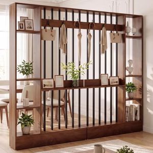 Tribesigns Wall Room Divider with Shelves, 71" Freestanding Room Divider