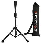 SUPERIORNET Baseball and Softball Batting Tee with Carry Bag, 2Kg Weighted Tripod Stand Tee with Rolled Flexible Rubber Holder, Portable Travel Tee for Hitting and Batting Training