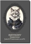 Gothic Tudor Cat Birthday Card Funny Art History Card Alternative Humour