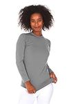 Thermajane Thermal Shirts for Women Long Sleeve Winter Tops Thermal Undershirt for Women (Grey, X-Small)