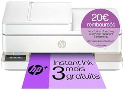 HP Envy 6520e, Imprimante Multifonction à Jet d'encre A4 Couleur, Impression Recto Verso Automatique, Jusqu'à 10 ppm, Wi-FI, ADF, Fax, 3 Mois d'encre Instant Ink Inclus, Portobello