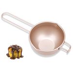 Melting Chocolate Pot Bain Marie Pot Double Boiler Insert Wax Melting Pot Milk Pot Non-Stick for Melted Butter Cheese Caramel Candy and Milk Honey Heating Carbon Steel 450ml