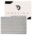 DRAVINA Shower Stone Bath Mat, 60 x 39 CM - Drying Stone Bath Mats for Bathroom & Kitchen Counter Dish Drying Mat, Super Absorbing & Non-Slip Diatomite Mats, Floor Mat, Natural (Aesthetic)