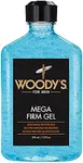 Woody's Mega Firm Hair Gel for Men, Strong Hold, Alcohol-Free, No Flakes, Men's Hair Gel for Strong Hold Styling, Mens Styling Gel - 12 fl oz