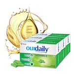 OurDaily Vitamin E Capsules for Face & Hair by Piramal | 400mg | 360 capsules | 36 Strips | Vitamin E Tablet for Beautiful Glowing Face, Healthly Skin, Hair & Eyes Nutrition