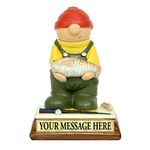 Fisherman Gifts - Personalised Birthday Fishing Fisherman Figure. Dad Grandad Fishing gifts. Angling Novelty Ornament Present For Him. Anniversary Dad Son Grandad Uncle. Novelty Gift