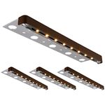 LEONLITE 12 Inch LED Hardscape Paver Light, 3W Low Voltage, Retaining Wall Lights Outdoor, IP65 Waterproof, Soft White 2700K, Clear Lens, 40,000 Hours Lifespan, Pack of 4