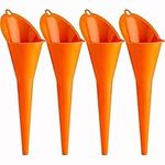 Annurssy 4 pcs Multi-Function Plastic Long Neck Oil Funnel - for All Automotive Oils Lubricants Engine Oils Water Diesel Fuel Kerosene and Other Liquids