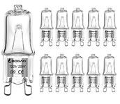 G9 Halogen Bulb JCD 25 Watt 120 Volt T4 JD Type Halogen House Hold Light BulbCrystal Clear Lense Hanging Pendant Accent Type Spot Down Lamp Chandelier Sconce Fixture Lighting 10 Pack