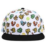 Pokemon Collage Chibi Characters Flatbill Snapback Hat