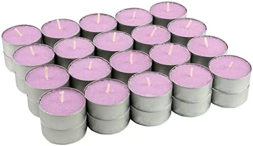 Pack de 40 Velas de Té Perfumadas, Duración de 4.5 Horas, Ideales para Aromaterapia, Decoración y Relax (Aroma de Lavanda)