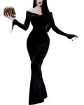 YAOHUOLE Vintage Halloween Costume Halloween Dress Women's Long Sleeve Party Long Dress Halloween Costume L