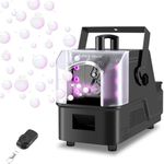 ENDYSHOW Fog Bubble Machine,900W 3IN1 Smoke Bubble Machine Maker with 6 Dynamic RGB LED Lighting Effect Remote&LED Display Control for Halloween Indoor&Outdoor Parties Birthday Wedding Show Stage