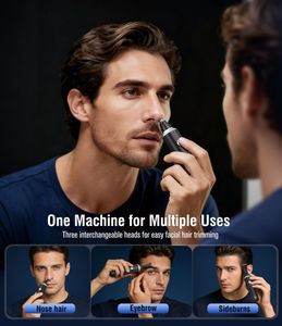 Rechargeable 3-in-1 Nose Hair Trimmer – Multi-Grooming Tool