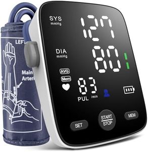 Blood Pressure Monitor for Home Use: AILE Blood Pressure Machine with Large LED Backlit Screen- Large Blood Pressure Cuff Arm BP Monitor Easy to Use