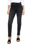 MYT Womens Mom Jeans Ladies High Waisted Relaxed Fit Stretch Denim Pants (UK, Numeric, 16, Regular, Regular, Black)