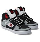 DC Shoes Men's Pure Se Sneaker, Black Grey Red, 10 UK