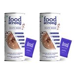 foodstrong Whey Protein Islolate, 100% Hormone Free Grass-Fed Whey, 27G Protein & 6.6G Bcaa, Shape Shake Chocolate Flavour,With Turmeric & Digestive Enzymes, No Added Sugar,16 Sachets,528G (Pack Of 2)