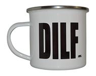 Rogue River Tactical Funny DILF Dad Camp Mug Enamel Camping Coffee Cup Gift For Father's Day Husband